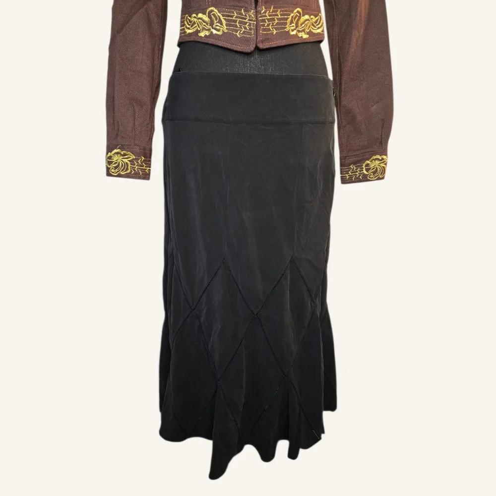 Vintage Y2k DKNY Black Midi Skirt ! - Picture 5 of 8